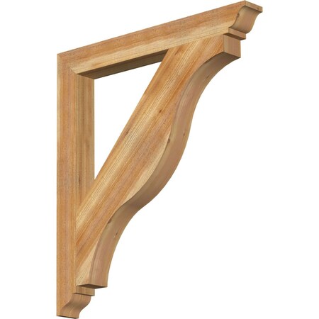 Ekena Millwork Funston Traditional Rough Sawn Bracket, Western Red Cedar, 4"W x 36"D x 40"H BKT04X36X40FST01RWR
